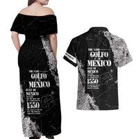 Golfo De Mexico Couples Matching Off Shoulder Maxi Dress and Hawaiian Shirt Est. Since 1550 And Forever