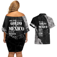 Golfo De Mexico Couples Matching Off Shoulder Short Dress and Hawaiian Shirt Est. Since 1550 And Forever