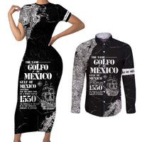 Golfo De Mexico Couples Matching Short Sleeve Bodycon Dress and Long Sleeve Button Shirt Est. Since 1550 And Forever