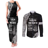 Golfo De Mexico Couples Matching Tank Maxi Dress and Long Sleeve Button Shirt Est. Since 1550 And Forever