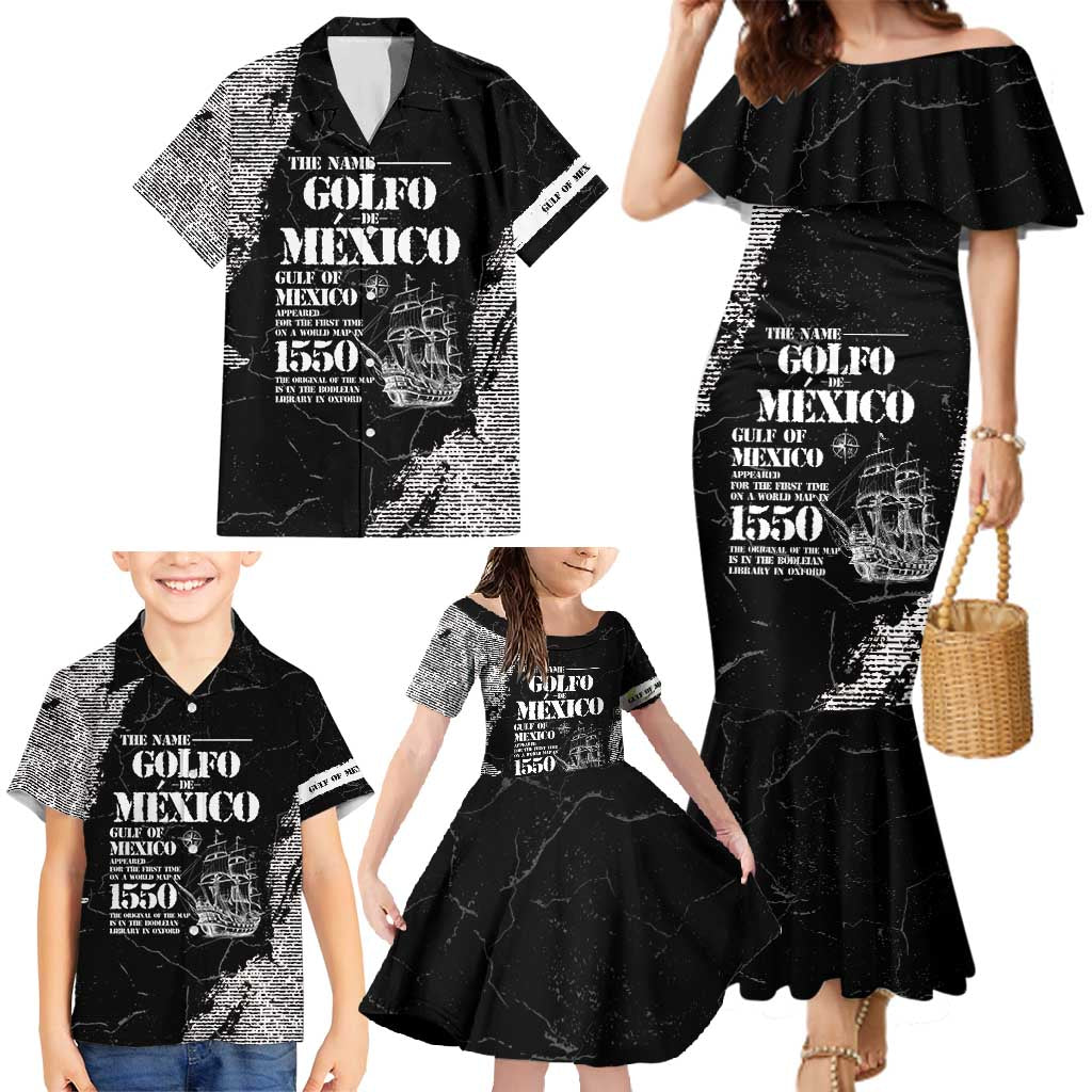 Golfo De Mexico Family Matching Mermaid Dress and Hawaiian Shirt Est. Since 1550 And Forever