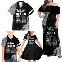Golfo De Mexico Family Matching Off Shoulder Maxi Dress and Hawaiian Shirt Est. Since 1550 And Forever