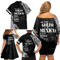 Golfo De Mexico Family Matching Off Shoulder Short Dress and Hawaiian Shirt Est. Since 1550 And Forever