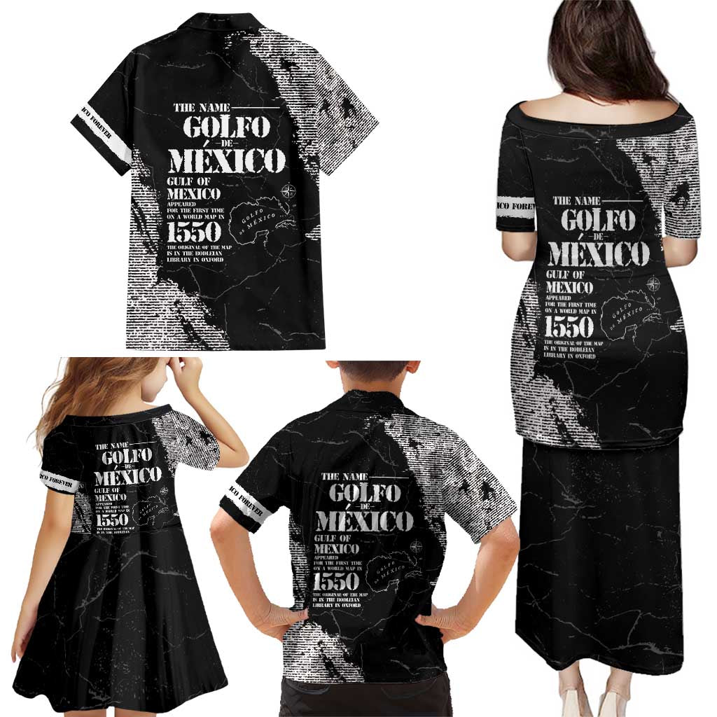 Golfo De Mexico Family Matching Puletasi and Hawaiian Shirt Est. Since 1550 And Forever