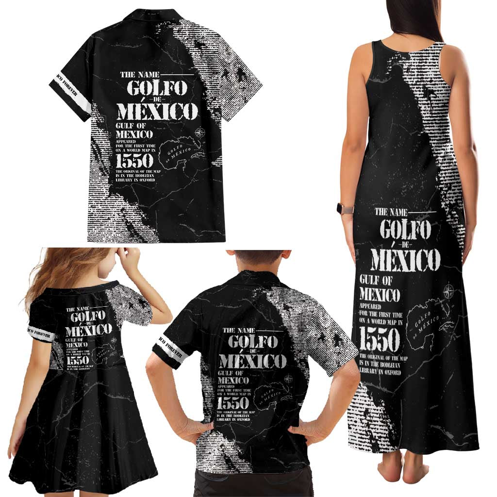 Golfo De Mexico Family Matching Tank Maxi Dress and Hawaiian Shirt Est. Since 1550 And Forever