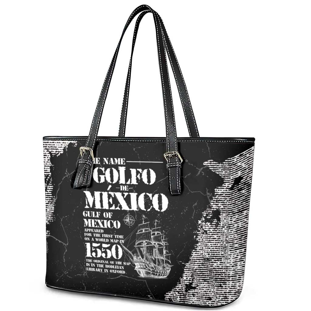 Golfo De Mexico Leather Tote Bag Est. Since 1550 And Forever