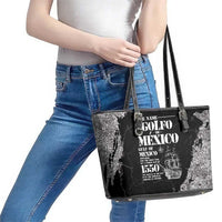 Golfo De Mexico Leather Tote Bag Est. Since 1550 And Forever