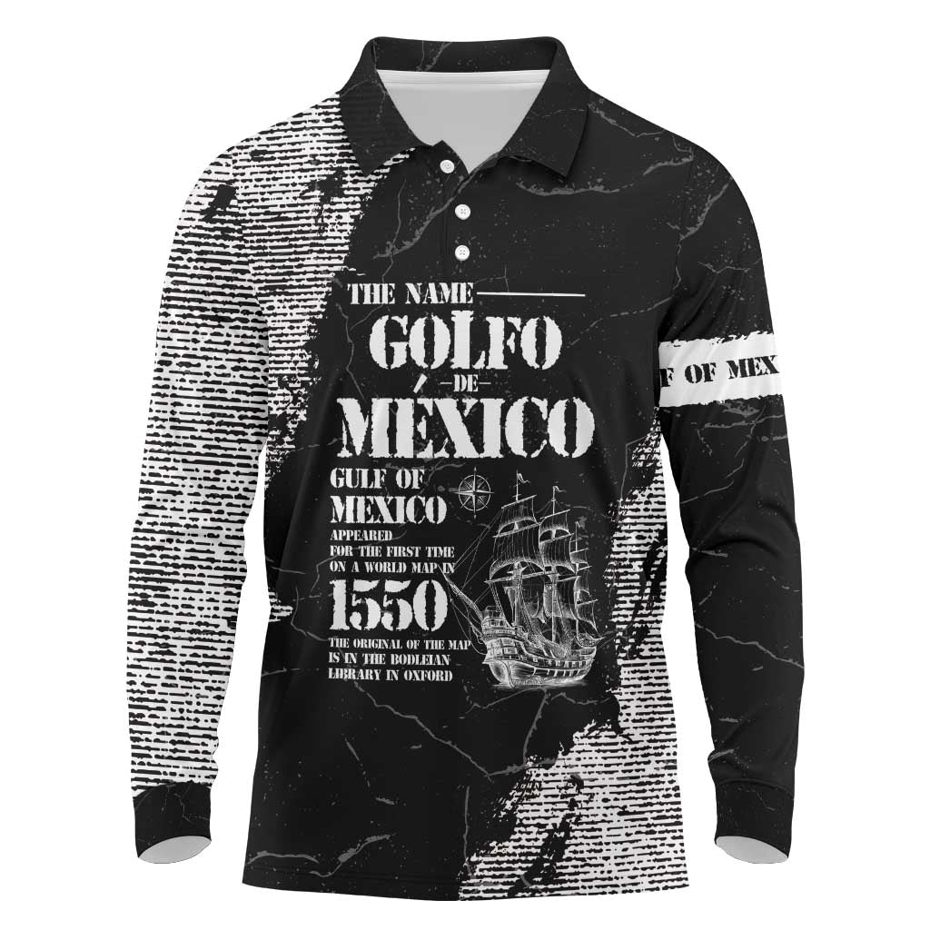 Golfo De Mexico Long Sleeve Polo Shirt Est. Since 1550 And Forever