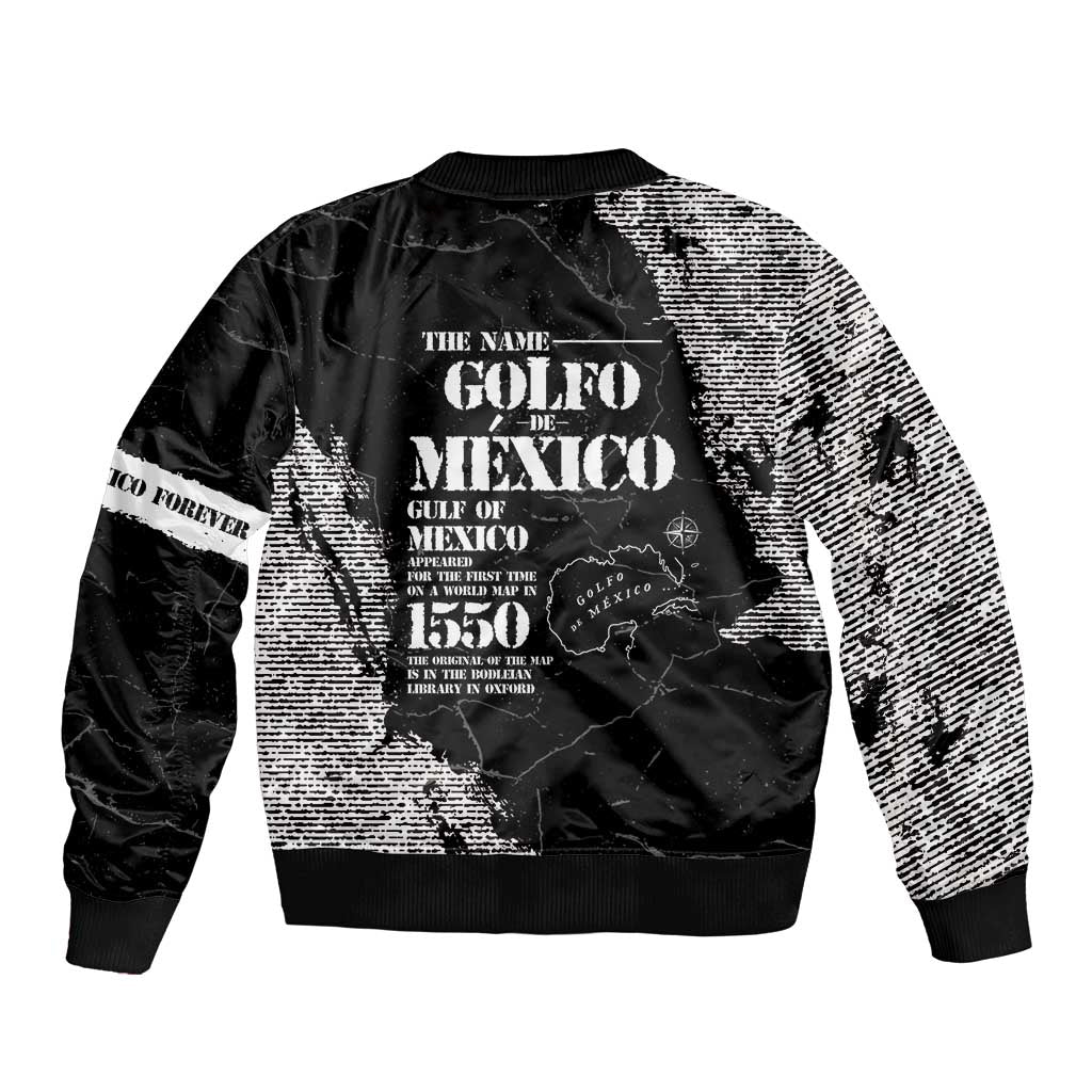 Golfo De Mexico Sleeve Zip Bomber Jacket Est. Since 1550 And Forever