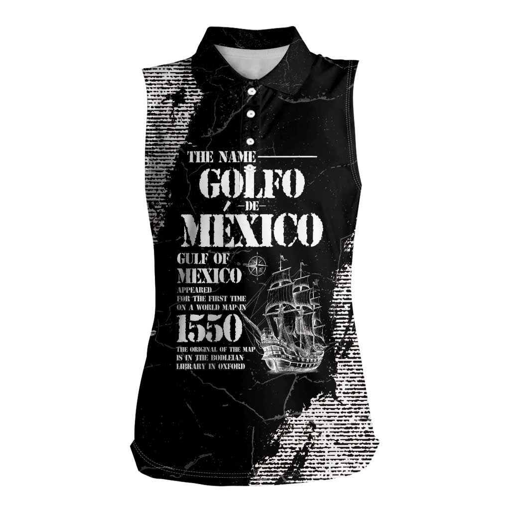 Golfo De Mexico Women Sleeveless Polo Shirt Est. Since 1550 And Forever