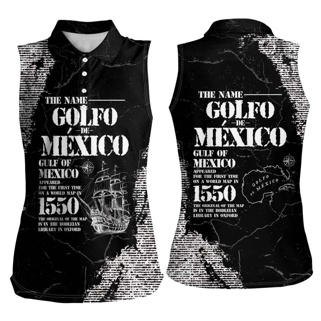 Golfo De Mexico Women Sleeveless Polo Shirt Est. Since 1550 And Forever