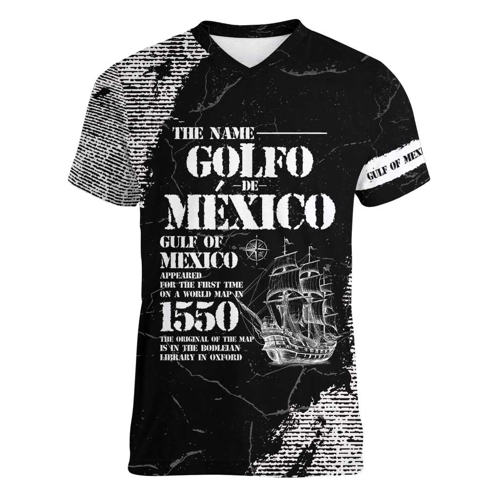 Golfo De Mexico Women V-Neck T-Shirt Est. Since 1550 And Forever
