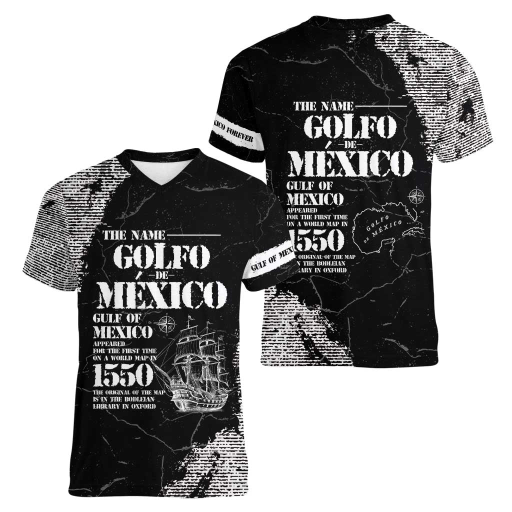 Golfo De Mexico Women V-Neck T-Shirt Est. Since 1550 And Forever