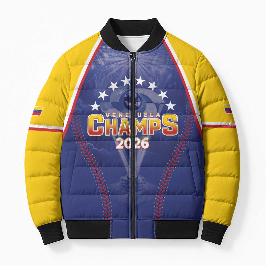 Venezuela Baseball Custom Bomber Puffer Jacket 1st Champions Glorious Victory