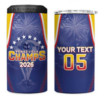 Venezuela Baseball Custom 4 in 1 Can Cooler Tumbler 1st Champions Glorious Victory