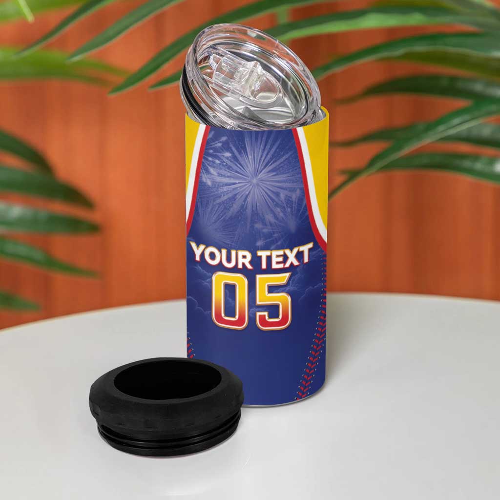 Venezuela Baseball Custom 4 in 1 Can Cooler Tumbler 1st Champions Glorious Victory