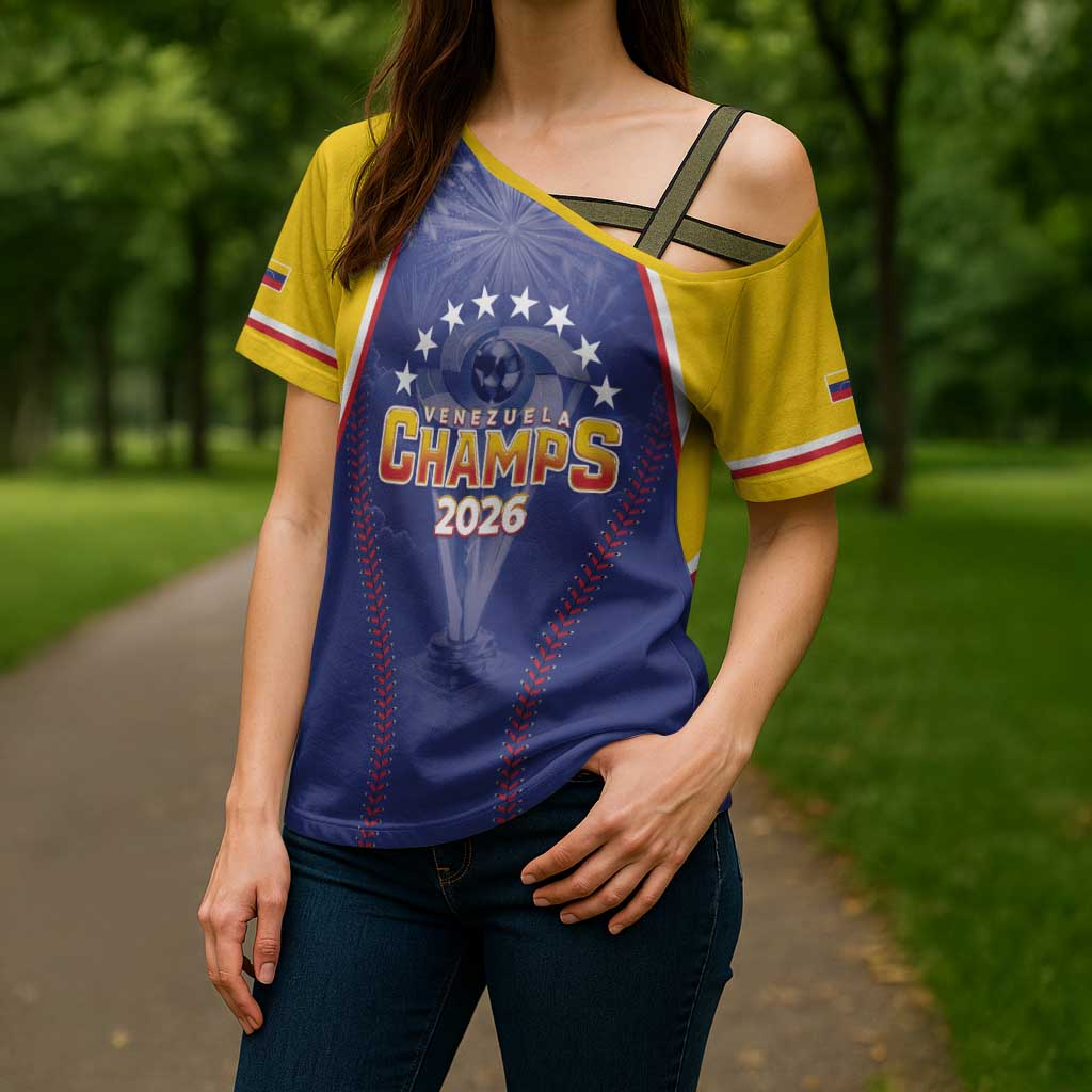 Venezuela Baseball Custom Cross Shoulder Shirt 1st Champions Glorious Victory