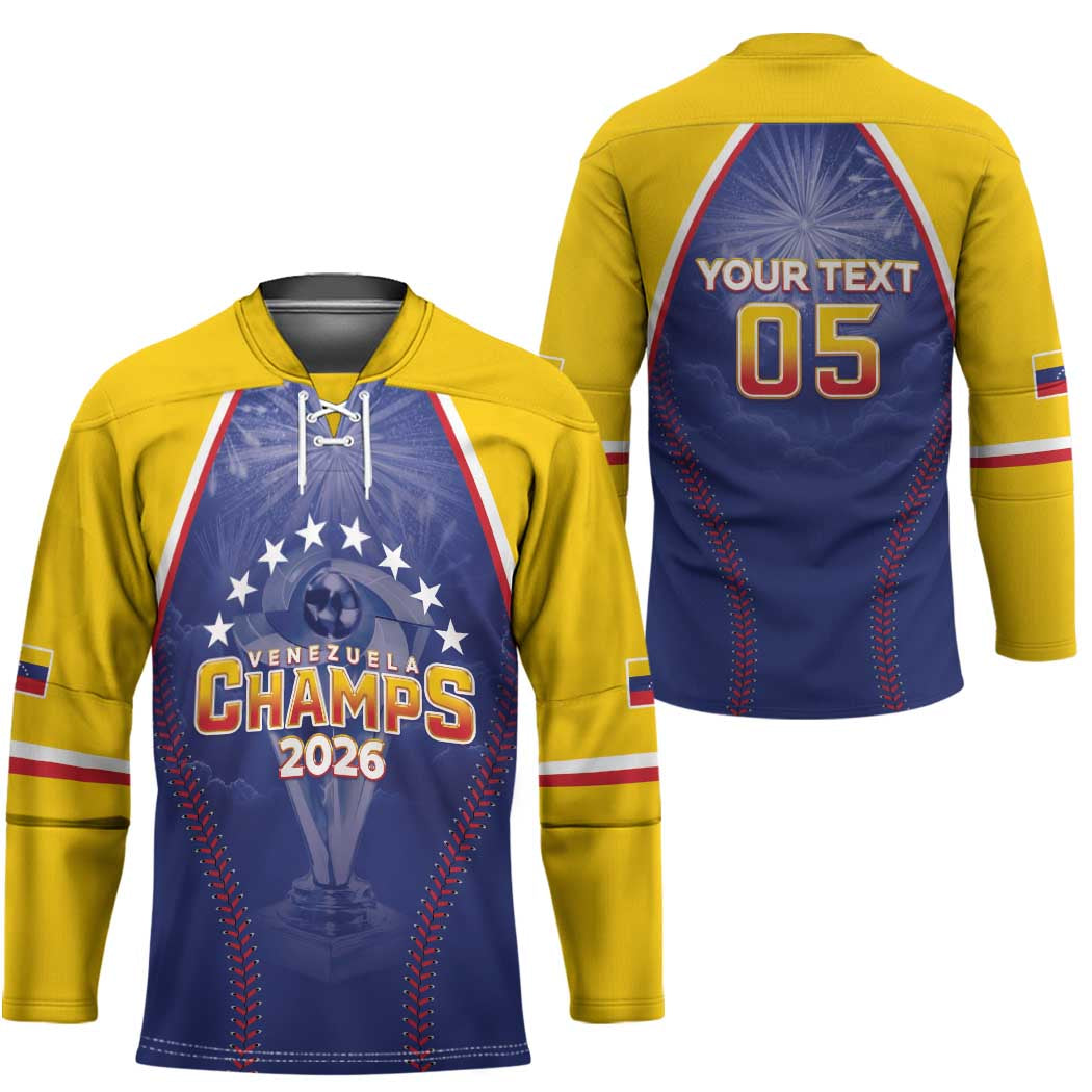 Venezuela Baseball Custom Hockey Jersey 1st Champions Glorious Victory