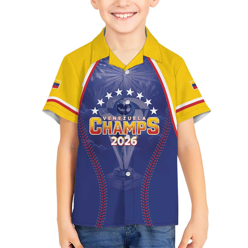 Venezuela Baseball Custom Kid Hawaiian Shirt 1st Champions Glorious Victory