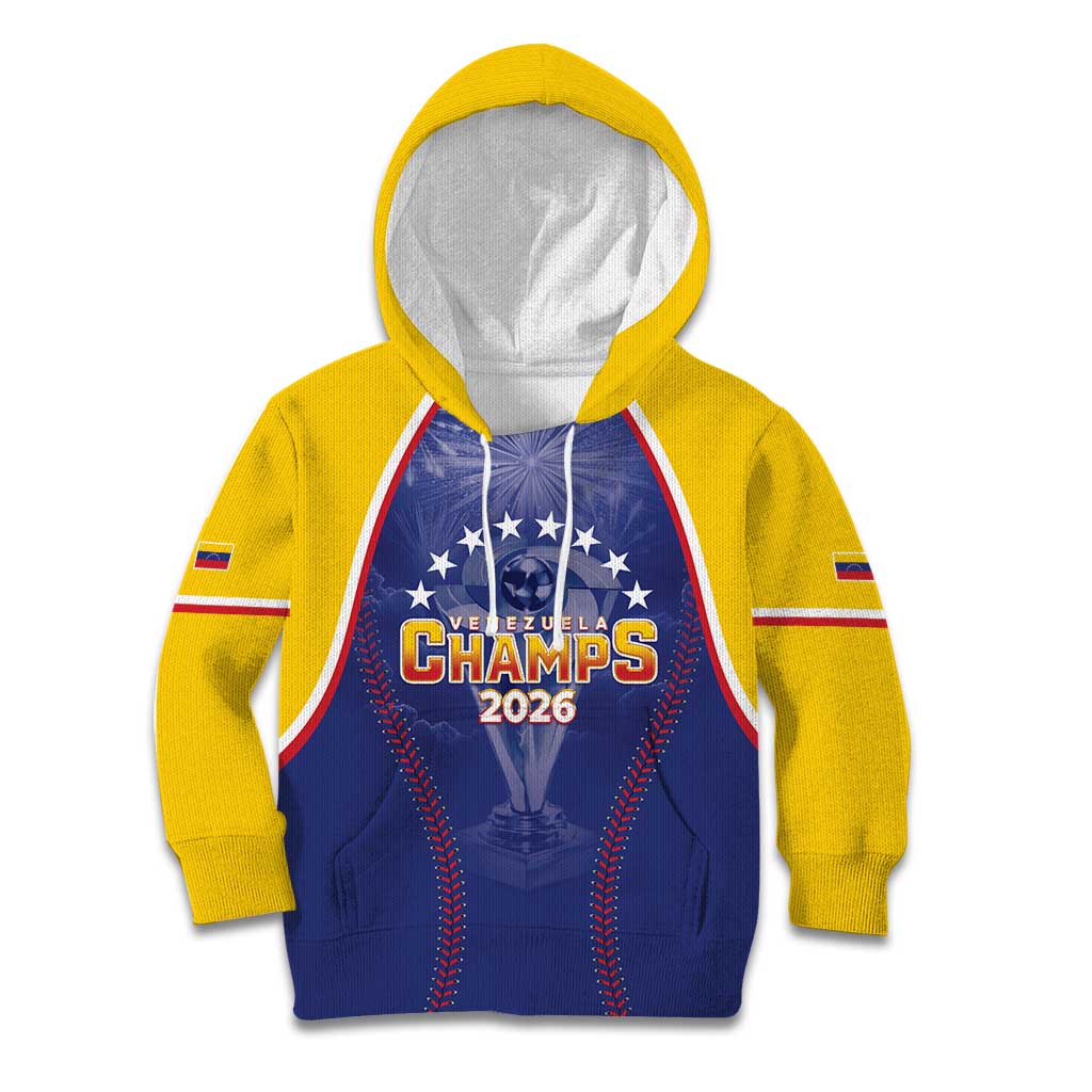 Venezuela Baseball Custom Kid Hoodie 1st Champions Glorious Victory