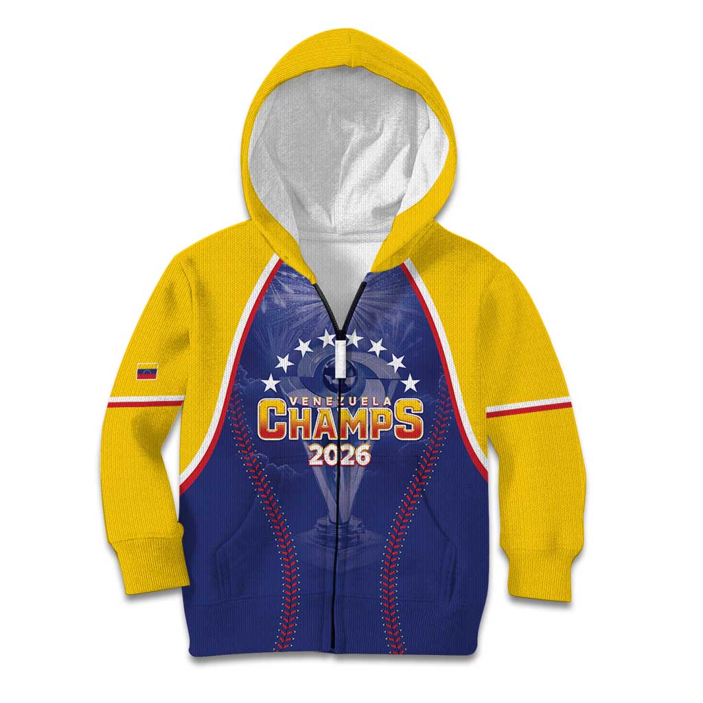 Venezuela Baseball Custom Kid Hoodie 1st Champions Glorious Victory
