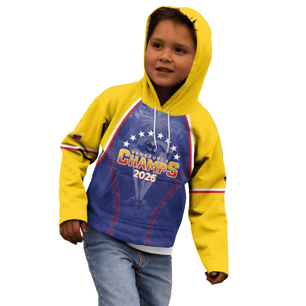 Venezuela Baseball Custom Kid Hoodie 1st Champions Glorious Victory