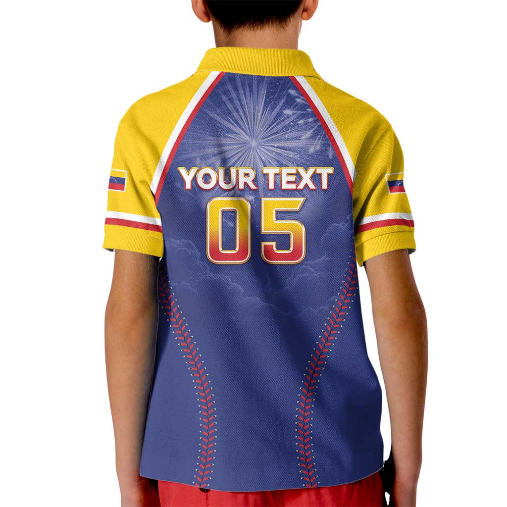 Venezuela Baseball Custom Kid Polo Shirt 1st Champions Glorious Victory