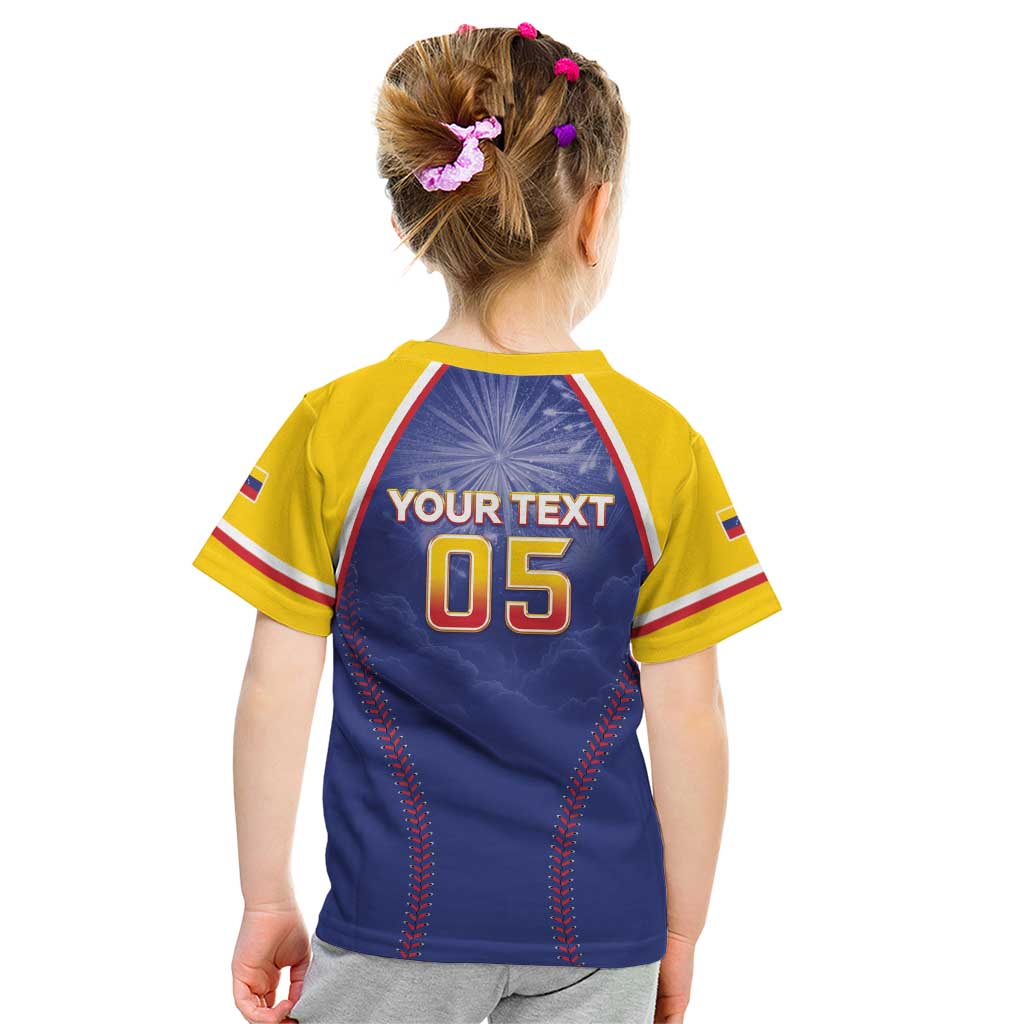 Venezuela Baseball Custom Kid T Shirt 1st Champions Glorious Victory