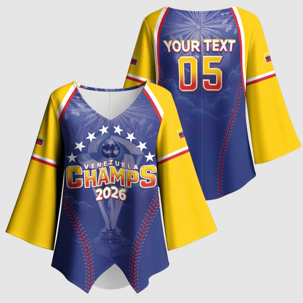 Venezuela Baseball Custom Kimono Sleeve Blouse 1st Champions Glorious Victory