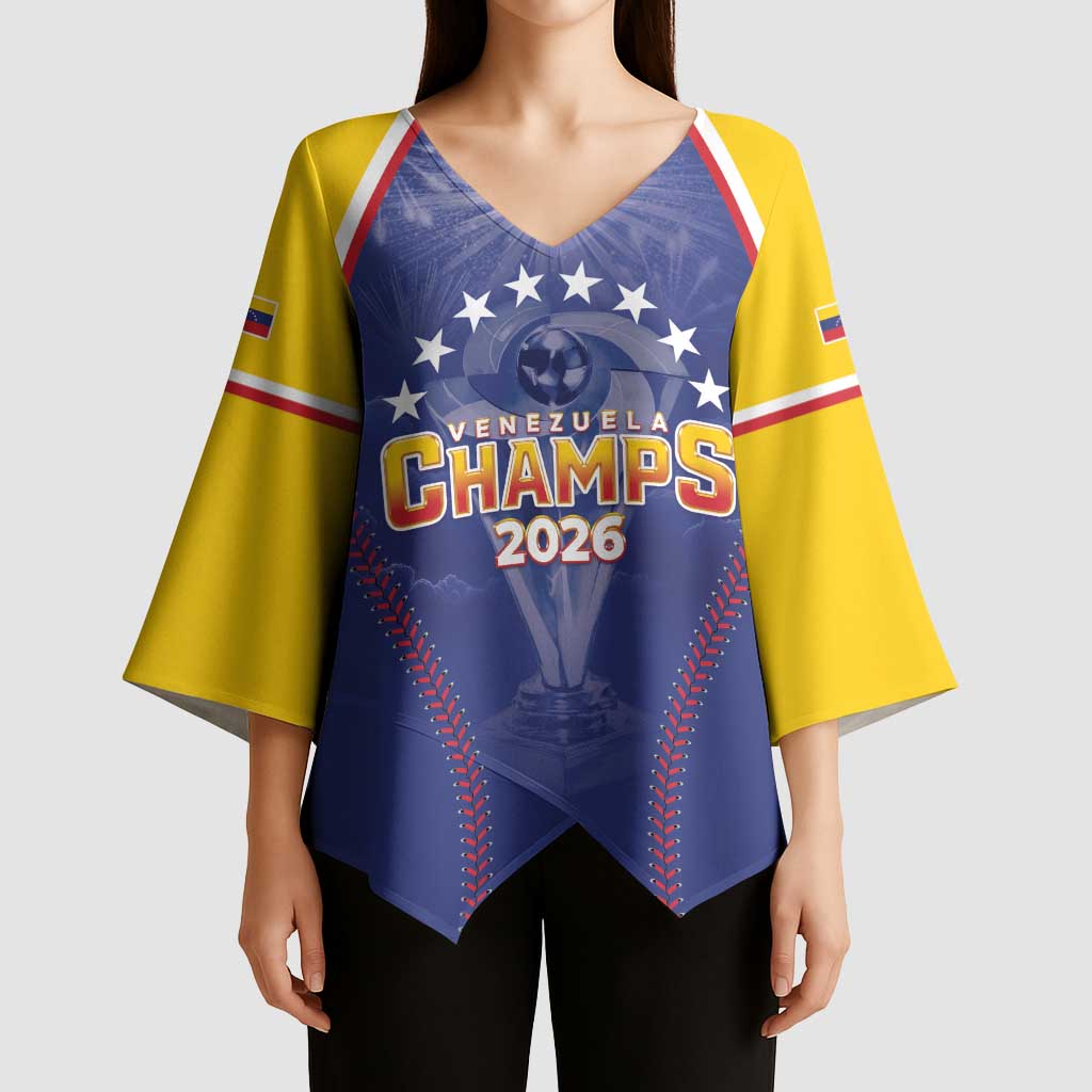 Venezuela Baseball Custom Kimono Sleeve Blouse 1st Champions Glorious Victory