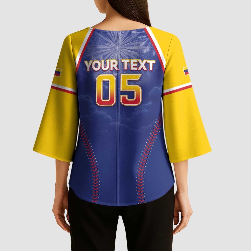 Venezuela Baseball Custom Kimono Sleeve Blouse 1st Champions Glorious Victory