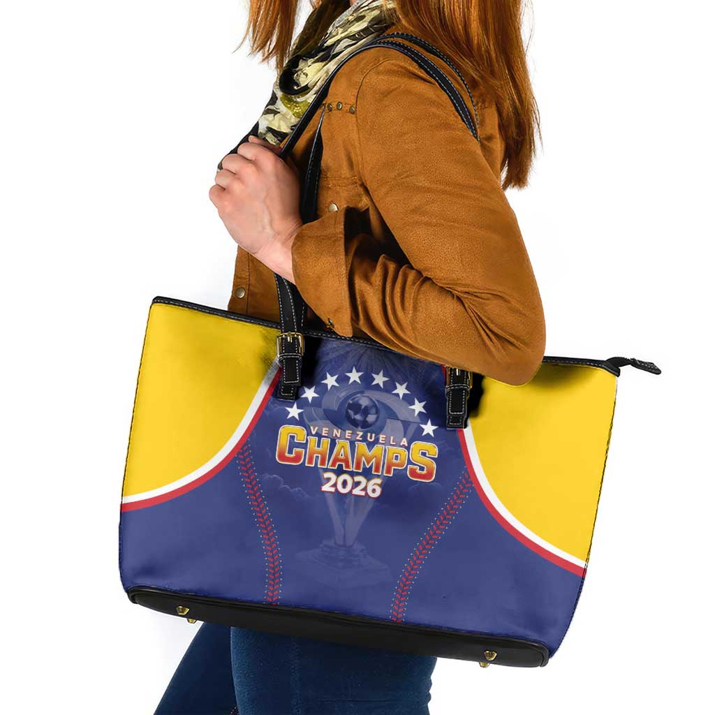 Venezuela Baseball Leather Tote Bag 1st Champions Glorious Victory