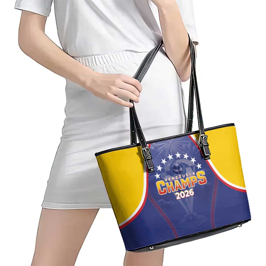Venezuela Baseball Leather Tote Bag 1st Champions Glorious Victory