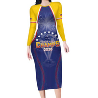 Venezuela Baseball Custom Long Sleeve Bodycon Dress 1st Champions Glorious Victory