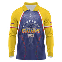 Venezuela Baseball Custom Long Sleeve Polo Shirt 1st Champions Glorious Victory