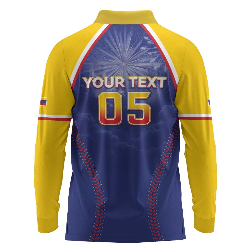 Venezuela Baseball Custom Long Sleeve Polo Shirt 1st Champions Glorious Victory