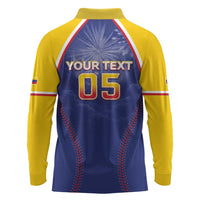 Venezuela Baseball Custom Long Sleeve Polo Shirt 1st Champions Glorious Victory