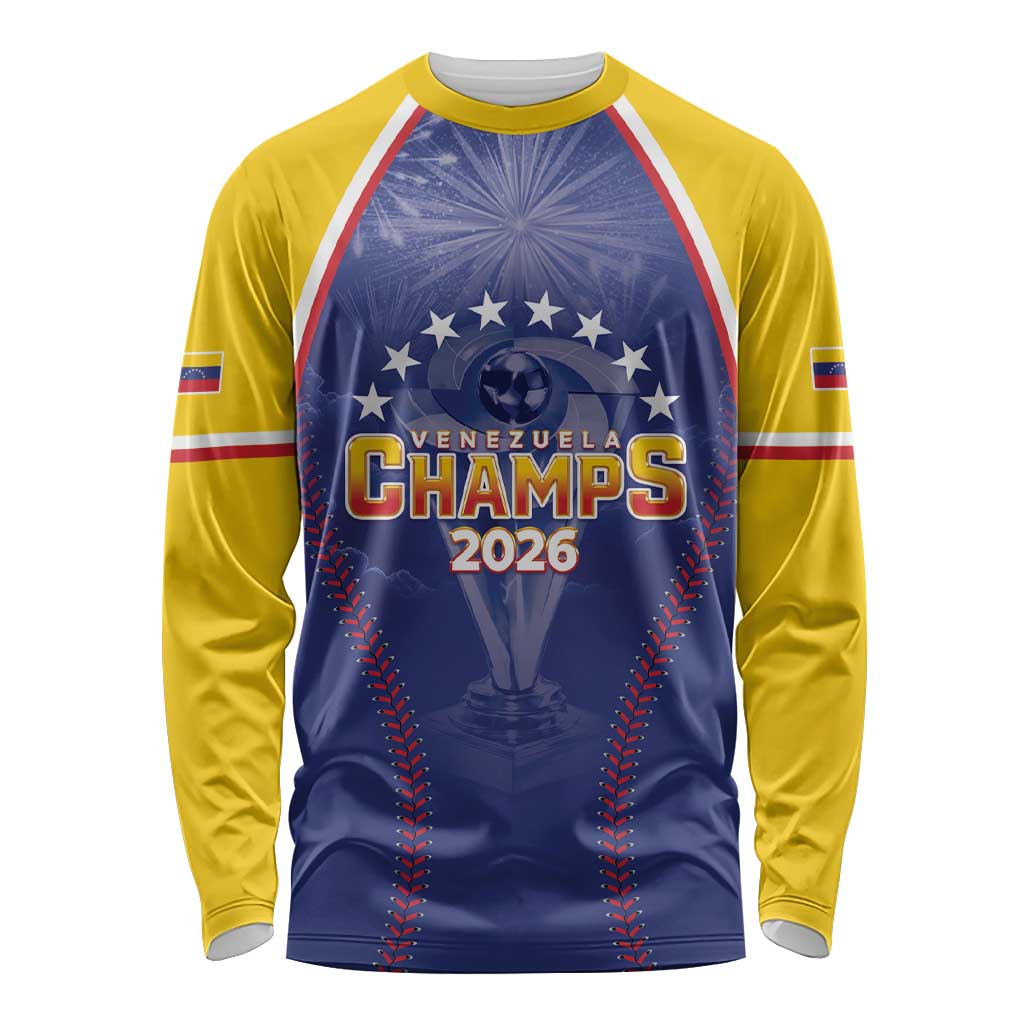 Venezuela Baseball Custom Long Sleeve Shirt 1st Champions Glorious Victory