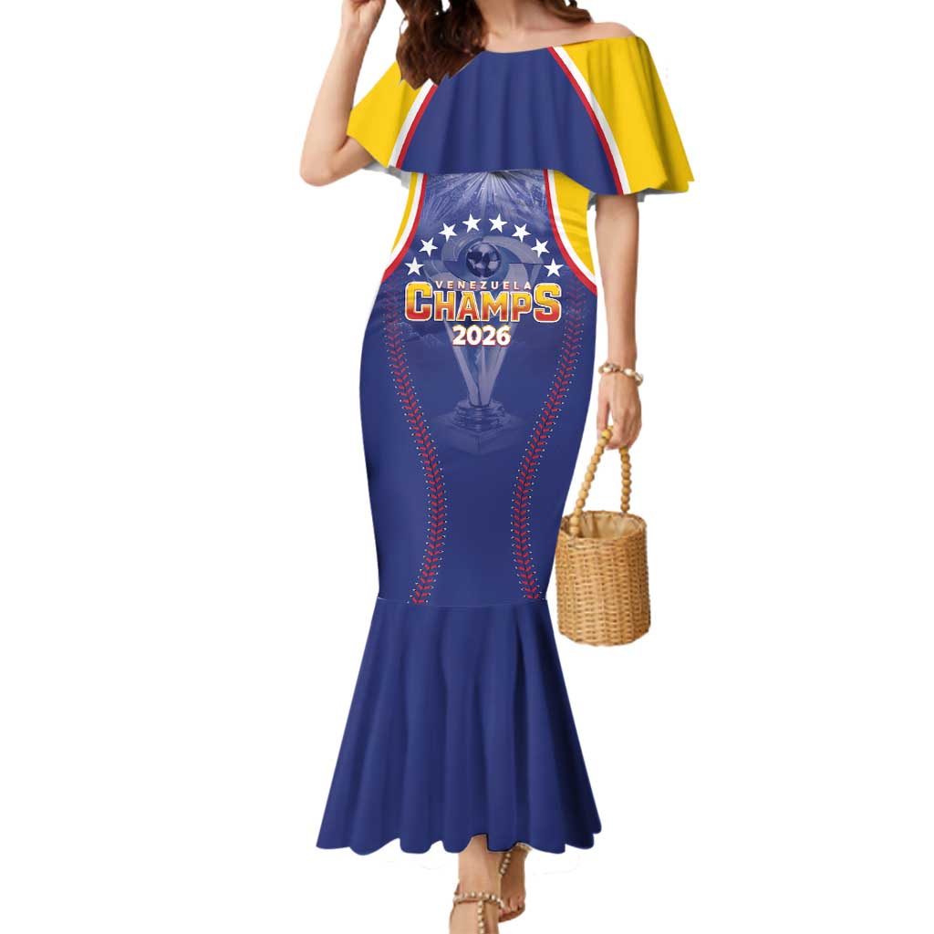 Venezuela Baseball Custom Mermaid Dress 1st Champions Glorious Victory