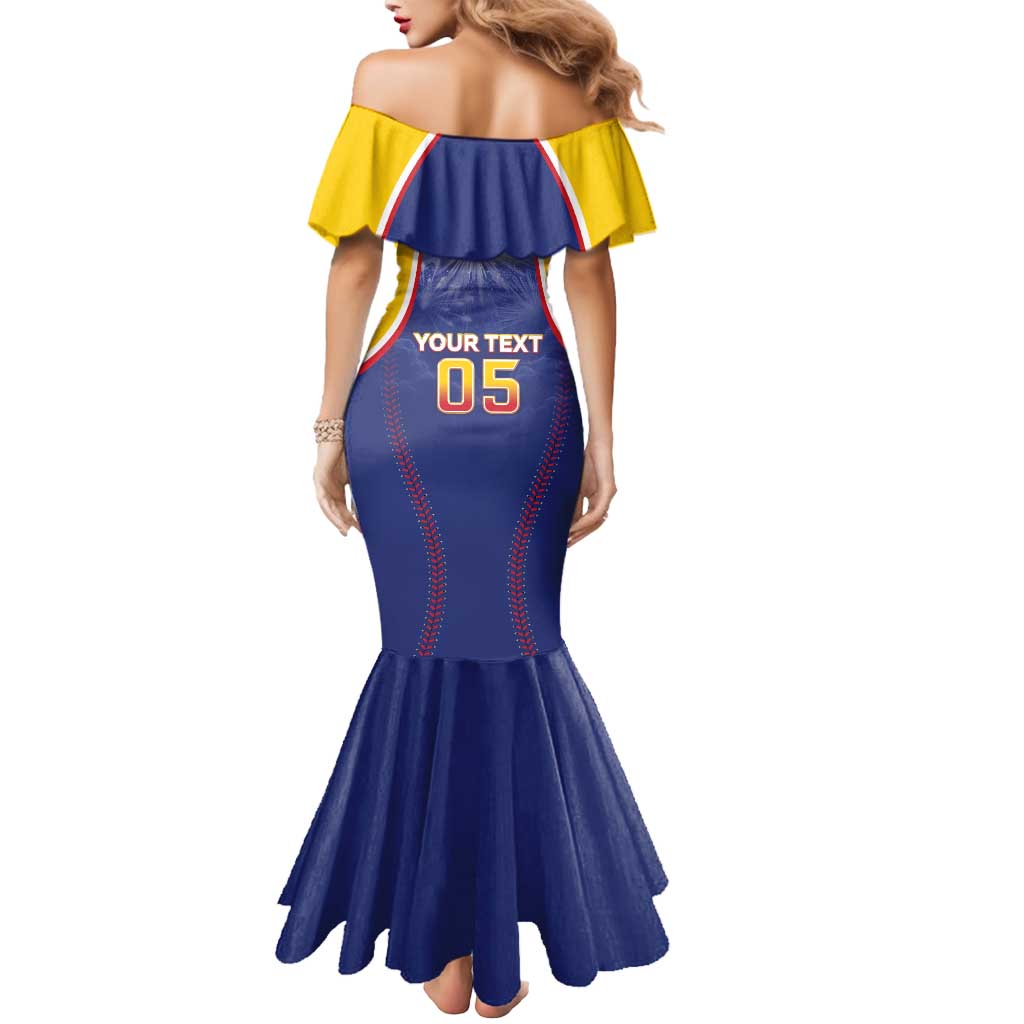 Venezuela Baseball Custom Mermaid Dress 1st Champions Glorious Victory