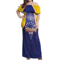Venezuela Baseball Custom Off Shoulder Maxi Dress 1st Champions Glorious Victory
