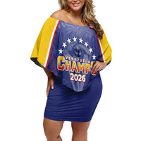 Venezuela Baseball Custom Off Shoulder Short Dress 1st Champions Glorious Victory