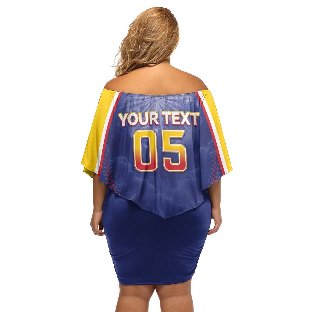 Venezuela Baseball Custom Off Shoulder Short Dress 1st Champions Glorious Victory