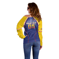 Venezuela Baseball Custom Off Shoulder Sweater 1st Champions Glorious Victory