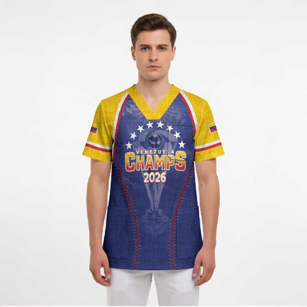 Venezuela Baseball Custom Scrub Top 1st Champions Glorious Victory