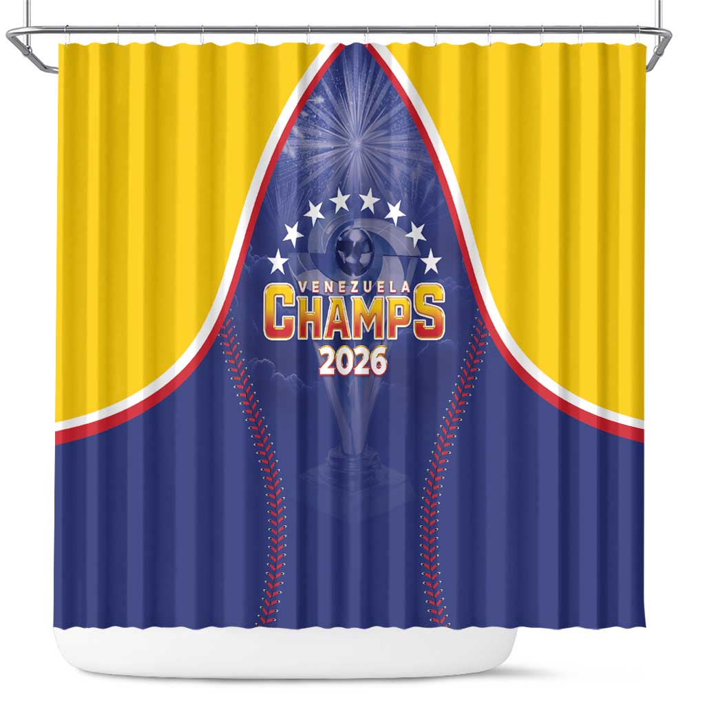 Venezuela Baseball Shower Curtain 1st Champions Glorious Victory