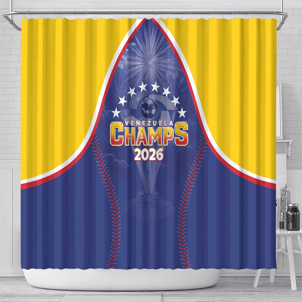 Venezuela Baseball Shower Curtain 1st Champions Glorious Victory