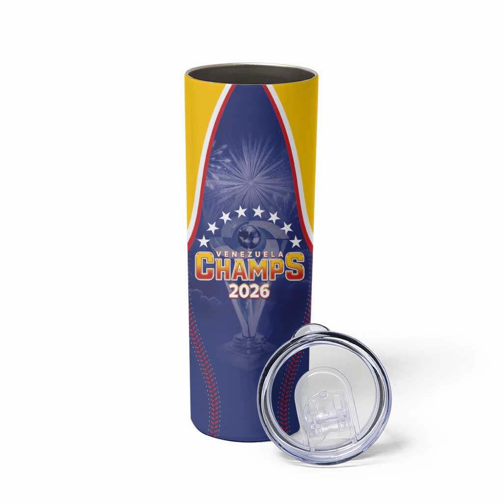 Venezuela Baseball Custom Skinny Tumbler 1st Champions Glorious Victory