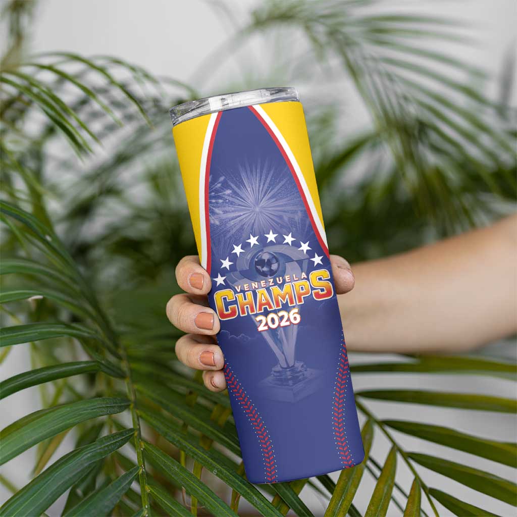 Venezuela Baseball Custom Skinny Tumbler 1st Champions Glorious Victory
