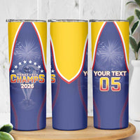Venezuela Baseball Custom Skinny Tumbler 1st Champions Glorious Victory